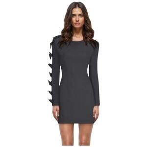 NWT Black Atoir Penelope Dress Size 4 LBD Unique Bow on Arm Back Cocktail Party